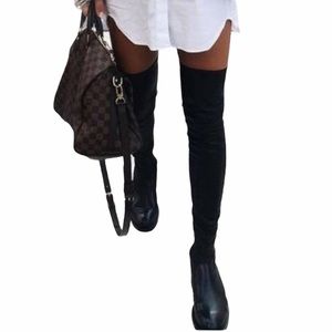 Zara Over The Knee Combat Boot Size 38